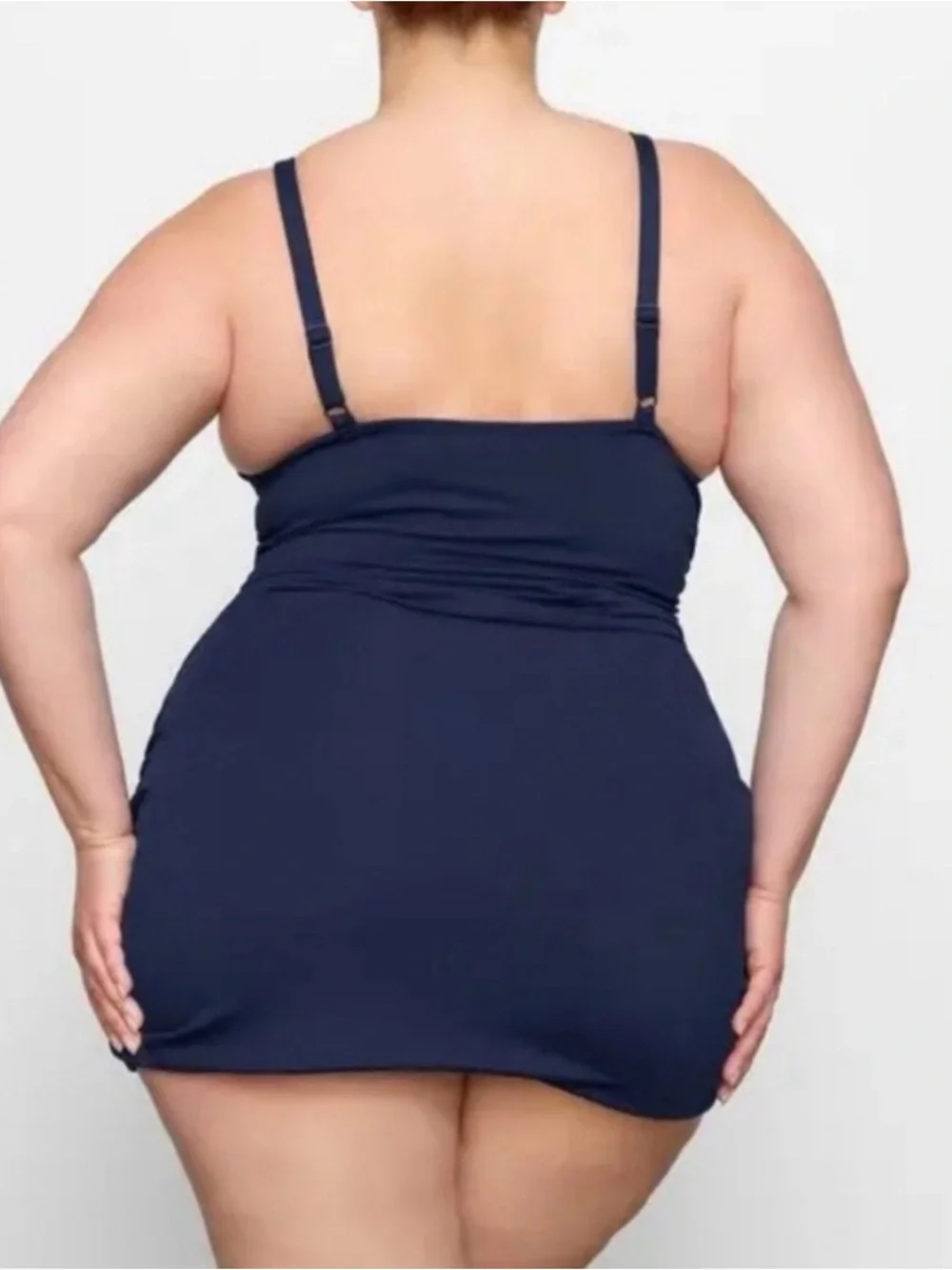 SKIMS NWT Sculpting Swim Ruched One Piece Swimsuit Midnight Navy Blue Size XXS